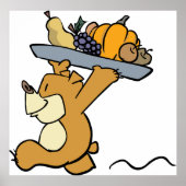 キュート運ベアのフェスティバル収穫プラッタ ポスター (正面)