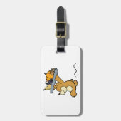 キュート運ベアのフェスティバル収穫プラッタ ラゲッジタグ (正面縦)