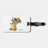 キュート運ベアのフェスティバル収穫プラッタ ラゲッジタグ (裏面横)