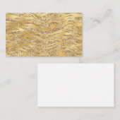 キュート金ゴールドタイガースキンプリントパターン動物愛好家 名刺 (正面/裏面)