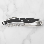 キュート銀星模様 |任意の背景色 ソムリエナイフ (裏面)