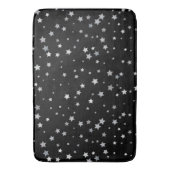 キュート銀星模様 |任意の背景色 バスマット (正面縦)