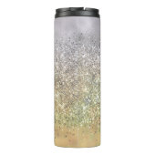 キュート銀金ゴールドグリッター星モノグラム タンブラー (裏面)