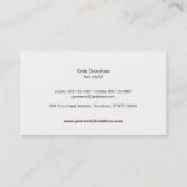 キュート銅はさみ美容師サロンラベンダー 名刺 (裏面)