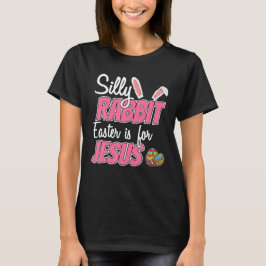 キュート間抜けなウサギのイースターはイエス・クリスチャンのために Tシャツ