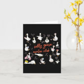 キュート間抜けグースアウンティクラブ新しい叔母の妊娠An カード (黄色い花)