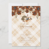 キュート間抜けグースベイビーシャワー招待状 招待状 (正面)