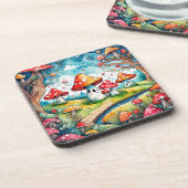 キュート離れマキーズコテージデザイン コースター (左側)