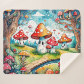 キュート離れマキーズコテージデザイン シェルパブランケット (正面(横))