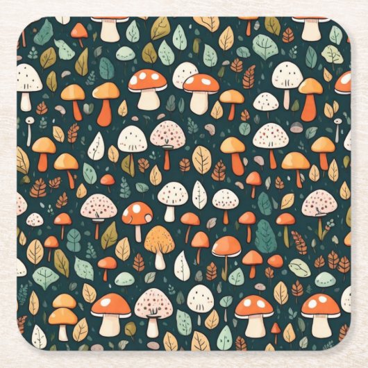 キュート離れマキーズコテージデザイン スクエアペーパーコースター (正面)