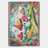 キュート離れマキーズコテージデザイン スローブランケット (正面縦)