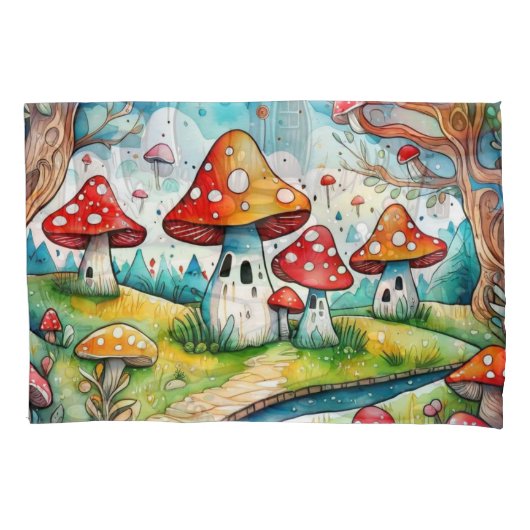 キュート離れマキーズコテージデザイン 枕カバー (正面)