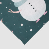 キュート雪だるまスノーブラックスパステルブラッククリスマス 薄葉紙 (詳細)