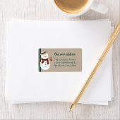 キュート雪だるまニューホーム差出人住所 ラベル (インサイチュ)