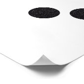 キュート雪だるま顔プリントホームデコールアート ポスター (角)