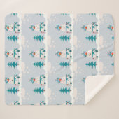 キュート雪クマ子供クリスマスシェルパブランケット シェルパブランケット (正面(横))