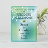 キュート電球結婚式招待状 招待状 (スタンド正面)