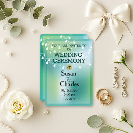 キュート電球結婚式招待状 招待状