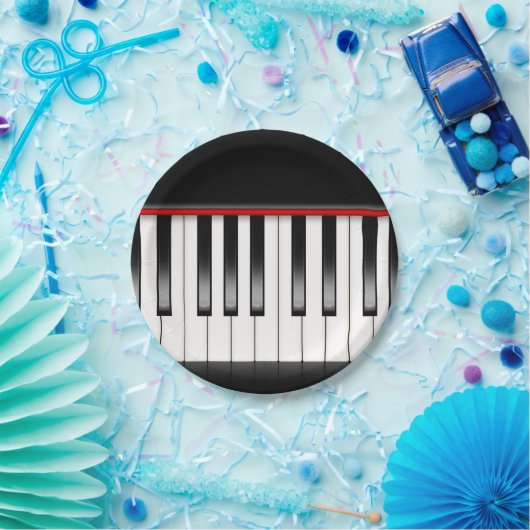 キュート音楽おもしろいパーティーピアノ紙プレート ペーパープレート (パーティー)
