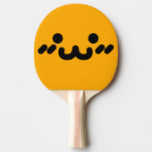 キュート顔オレンジ卓球ラケット 卓球ラケット (正面)