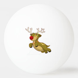 キュート飛んでいるなクリスマスのトナカイ 卓球ボール