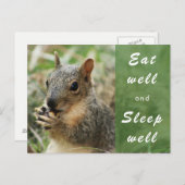 キュート食べリスグウェルとスリープウェルポストカード ポストカード (正面/裏面)