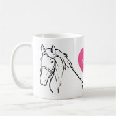 キュート馬好きエクエストリアンカントリー女性のカーボーイファーム コーヒーマグカップ (左)