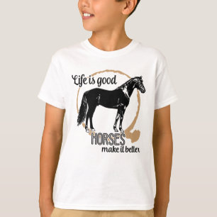 キュート馬好きエクエストリアンホース女性のカーボーイファーム Tシャツ