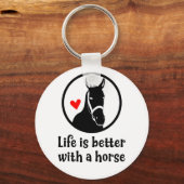 キュート馬好きファームウェスタン女性のカーボーイポニーロデオ キーホルダー (正面)