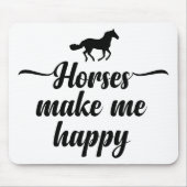 キュート馬好き引用文エクエストリアンホースポニー マウスパッド (正面)