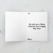 キュート魅力的なクリスマスキャロル歌手 カード (内部)