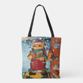 キュート魅力的なクリスマスキャロル歌手 トートバッグ (裏面)