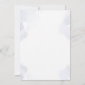 キュート魅力的ペンギン冬のクリスマスベビーシャワー 招待状 (裏面)