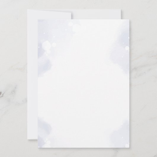 キュート魅力的ペンギン冬のクリスマスベビーシャワー 招待状 (裏面)