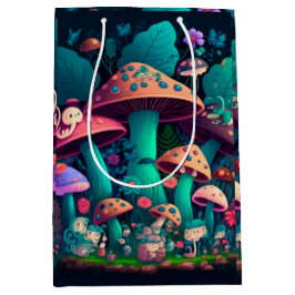 キュート魔法遊小人キノコ抱き枕 ミディアムペーパーバッグ