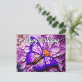 キュート鮮やかビューティフルバタフライデザイン シーズンポストカード (スタンド正面)