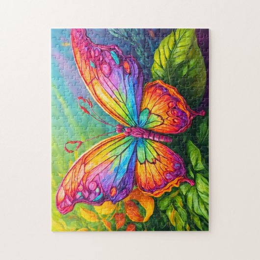 キュート鮮やか芸術的バタフライアート ジグソーパズル (縦)
