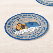 キュート麻酔/CRNAレストリラックスバリ ラウンドペーパーコースター (アングル)