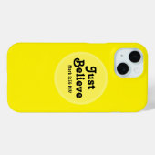 キュート黄色信じのバイブル聖句の奇跡の信仰 Case-Mate iPhoneケース (裏面 (横))