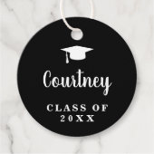 キュート黒シンプルモルタルボモダンード フェイバータグ (正面)