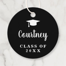 キュート黒シンプルモルタルボモダンード フェイバータグ