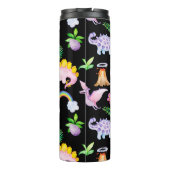 キュート黒恐竜レインボーウォーターカラージャングル タンブラー (裏面)