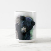 キュート黒熊かわいいカッブ写真水彩色 コーヒーマグカップ (中央)