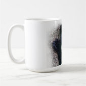 キュート黒熊かわいいカッブ写真水彩色 コーヒーマグカップ (左)