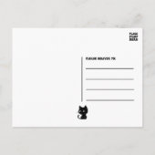 キュート黒猫子猫ありがとう ポストカード (裏面)