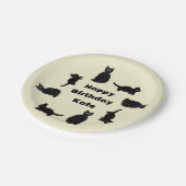 キュート黒猫子猫カスタム ペーパープレート (アングル)