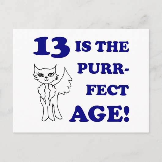 キュート13誕生日プレゼント ポストカード (正面)