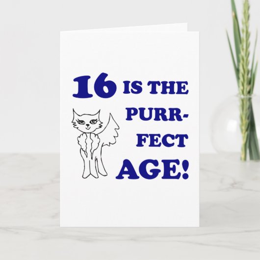 キュート16誕生日プレゼント カード (正面)