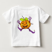 キュート1stハロウィーンパンプキンカスタム ベビーTシャツ (裏面)