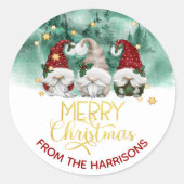 キュート3格言メリークリスマスフォレストクラシックR ラウンドシール (正面)